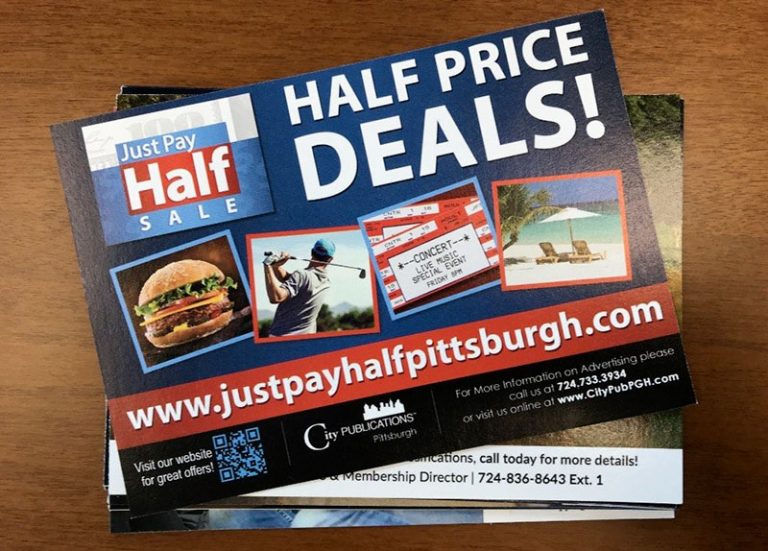 Print - We have ads like this in local magazines, newspapers, and card deck mailings.