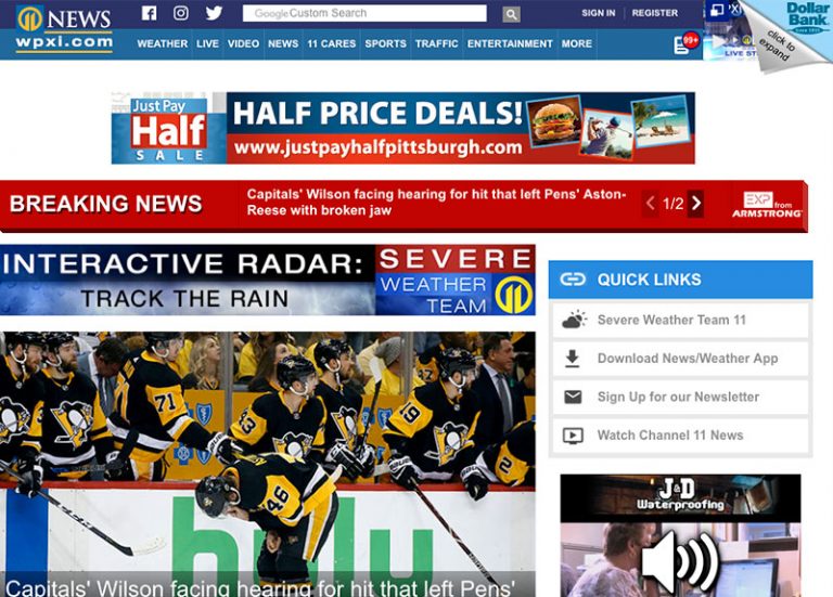 Digital - We run banner ads on popular Pittsburgh sites such as WPXI.